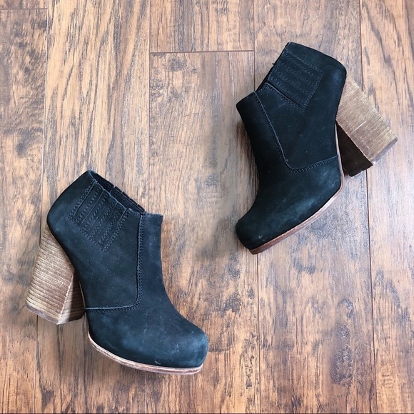 Jeffrey Campbell • Yorktown ankle bootie black washed leather chunky platform - Picture 1 of 12